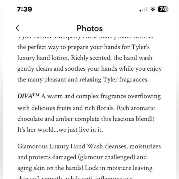 Tyler Lotion 8 oz & 4 oz wash - Picture 5 of 7